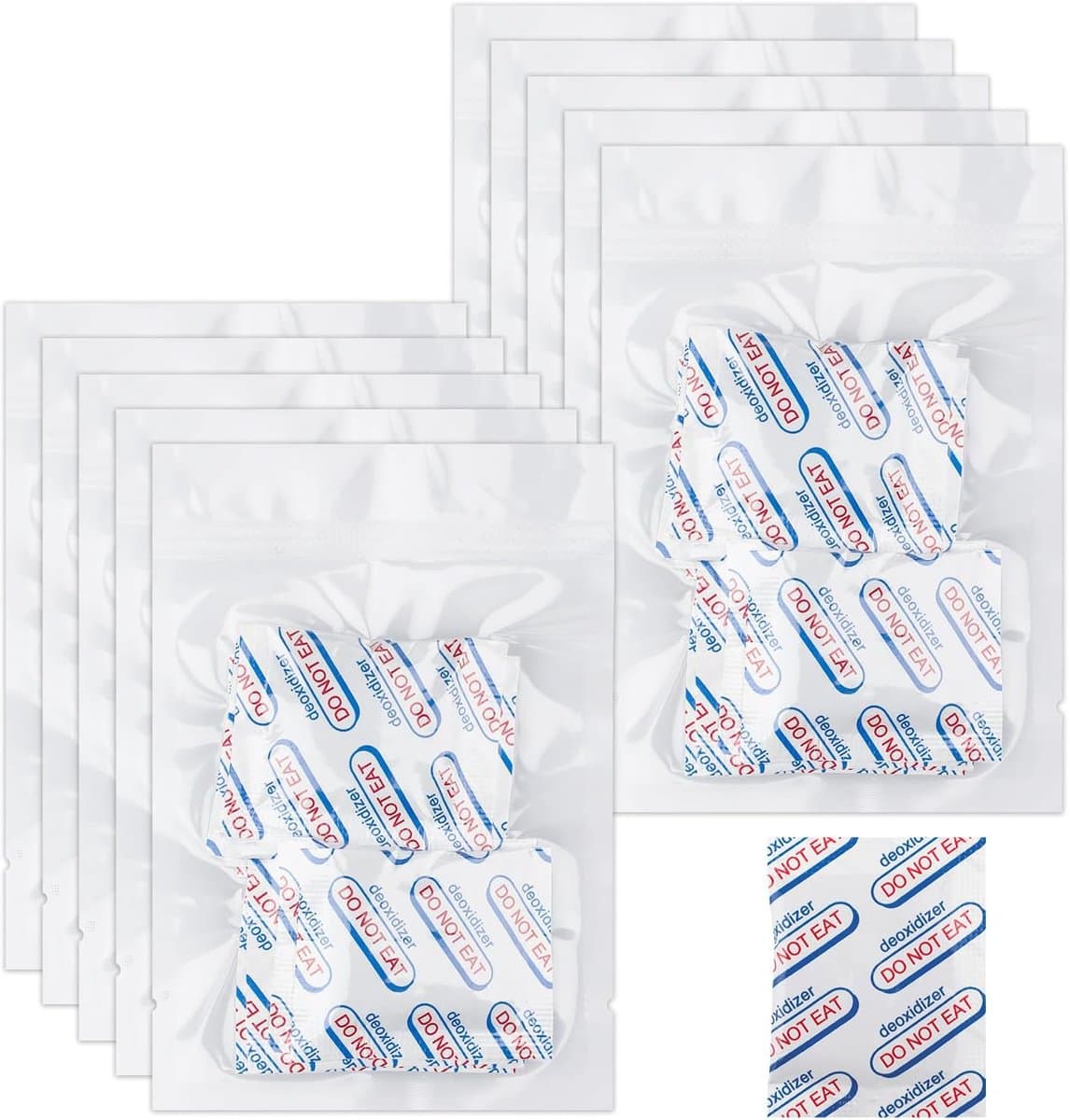 100 stuks 300CC Zuurstofabsorbers,Voedselkwaliteit Zuurstofabsorptiemiddelen voor langdurige voedselopslag, luchtdichte container voedselconservering uitdrogende voedselopslag in vacuüm mylar — afbeelding 1