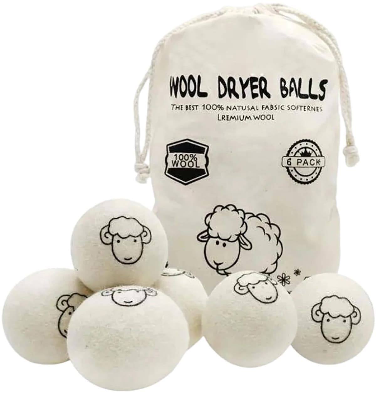 Set van 16 Wol Droogballen voor Drogen — afbeelding 1