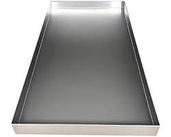 Robuuste lekbak - Wateropvangbak - Airco condens opvangen - Roestvrij staal - 50x100 cm - Zilver
