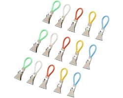 Dailygoods - 15 Stuks Kleurrijke Metalen Clips voor Theedoeken en Handdoeken - Multifunctionele Handdoekclips