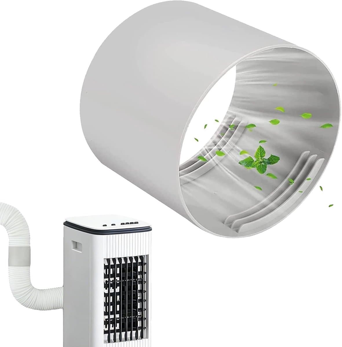 Dailygoods- Afvoerslang Adapter 150mm - Koppeling voor Airconditioners - Slangadapter voor Ventilatie - Verwarming - Keuken/Badkamer - Geschikt voor Droger — afbeelding 1