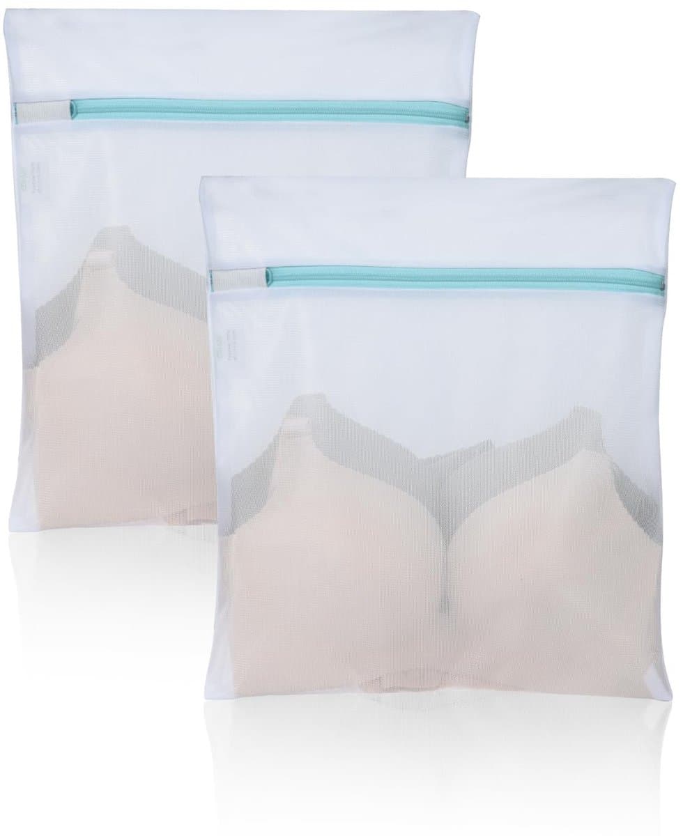 Dailygoods - OTraki Mesh waszakken met ritssluitingen, 2 stuks 30 x 40 cm baby waszak voor wasgoed herbruikbare delicate waszak beha wasmachine tas voor sokken lingerie ondergoed — afbeelding 1