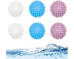 SnelShoppen - Wasbal voor Wasmachine, Set van 6 Herbruikbare Droogballen, Tumble Dryer Droogballen voor Thuis, Kleding en Schoonmaken, Ideaal voor Was