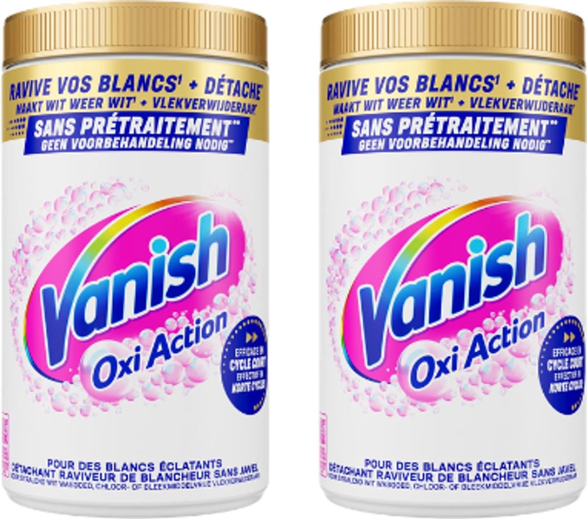 Vanish Oxi Action Vlekverwijderaar Poeder White – 2x 1,445 kg – 2,89 kg – Voordeelverpakking — afbeelding 1