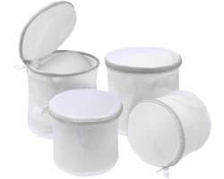 Set van 4 beha-waszakken voor de wasmachine, 18 cm x 20 cm, beha-wasnet met verborgen ritssluiting, herbruikbaar voor de wasmachine