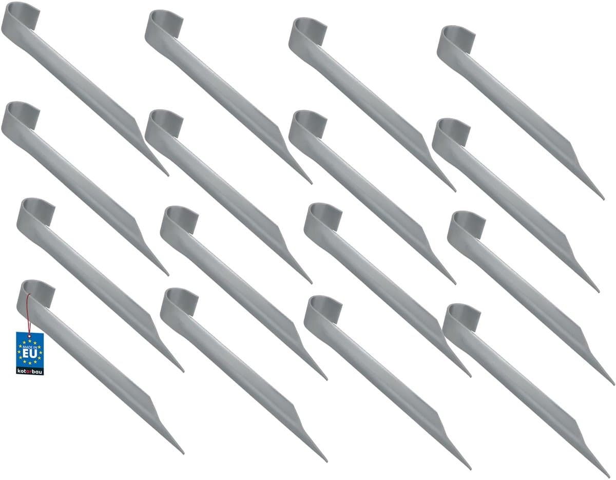 KOTARBAU® 12 Stuks - Grondankers voor Trampoline - Trampoline Ankers 350 mm - Bodemankers - Verzinkte Grondankers - Zilver — afbeelding 1
