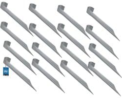 KOTARBAU® 12 Stuks - Grondankers voor Trampoline - Trampoline Ankers 350 mm - Bodemankers - Verzinkte Grondankers - Zilver