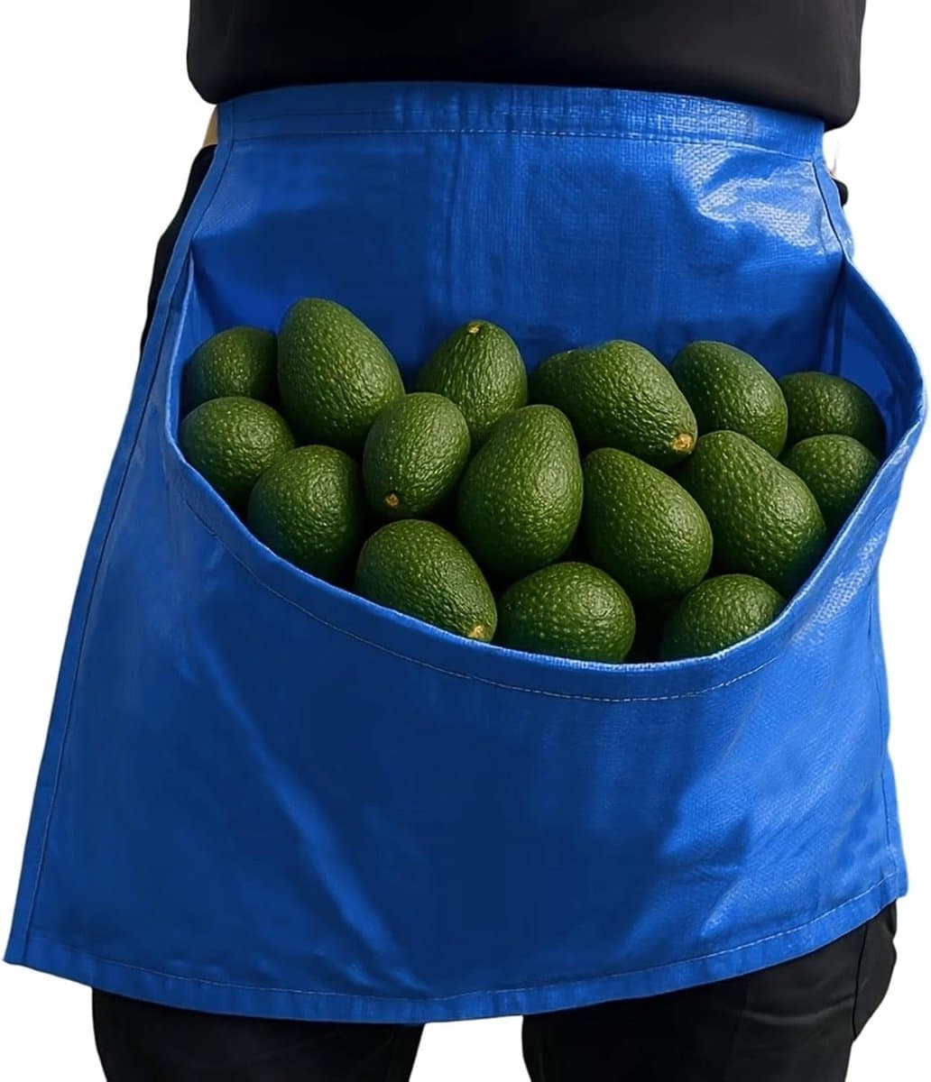 Oogstschort met zak - Pluk heuptas - Groenten fruit oogsten - Ingebouwde opvangzak - 40x40 cm - Groen — afbeelding 1