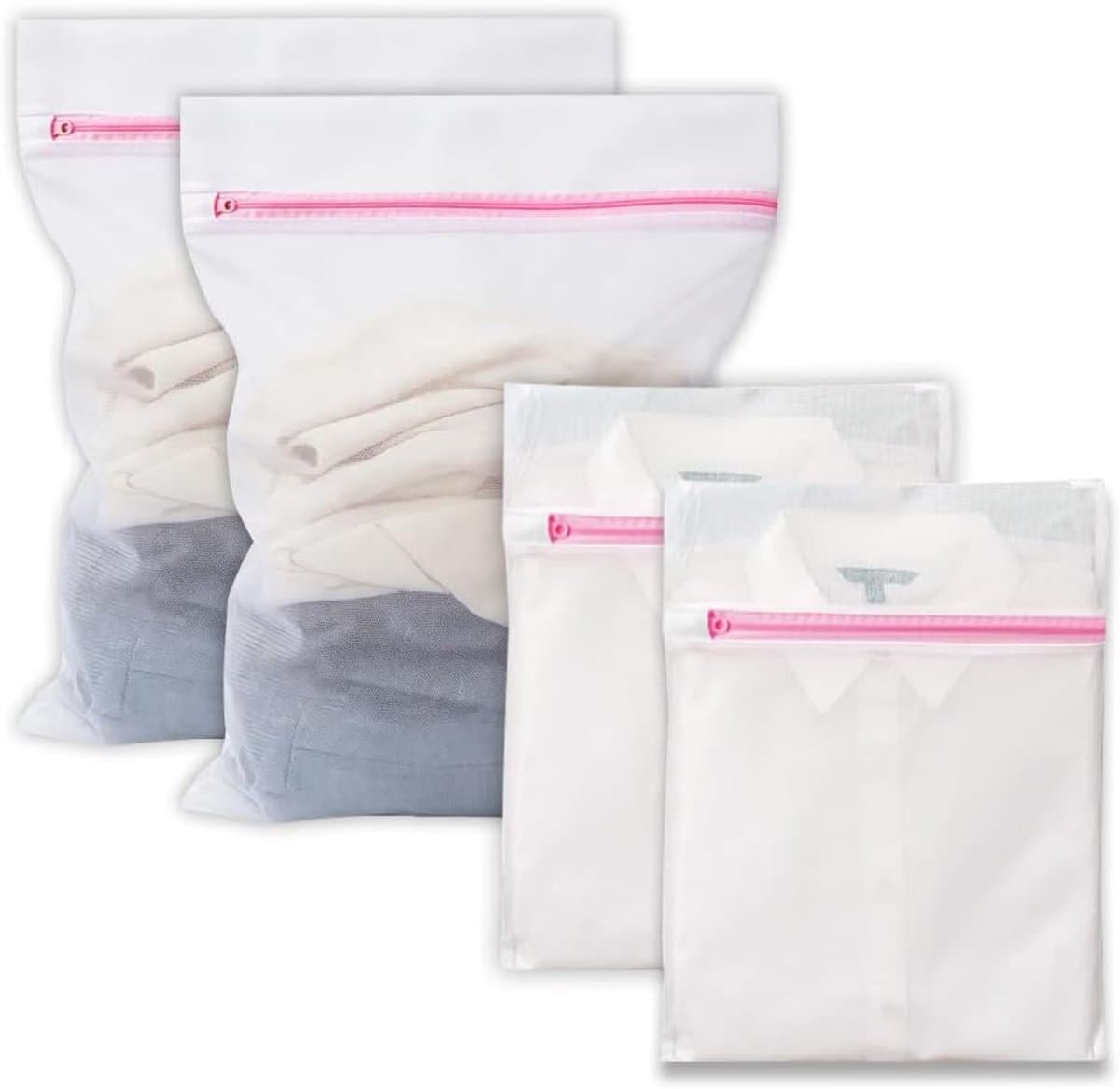 Waszakken met ritsen herbruikbare wasmachine waszak geschikt voor delicate blouse kousen ondergoed bh's lingerie reizen organizer 23 × 30 cm/30 × 40 cm — afbeelding 1