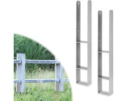 Paalankers H-model - Paaldragers grondankers - Houtconstructies bouwen - Stevig staal corrosiebestendig - 600 mm lengte - Zwart