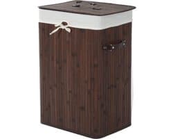 Bamboe wasmand 72 L - Luxe wasmand - Wassorteerder - Donkerbruin - L40 x B30 x H60 cm — afbeelding 1