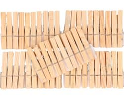 Wasknijpers - 250x st - 7,5 cm - hout - was ophangen - wasgoed knijpers