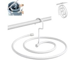 Spiraal droogrek voor kleding - Droogrek voor lakens - Ophangbaar droogrek voor kleding - Diameter 41,8 cm - Totale spiraallengte 2,2 m - Opvouwbaar - Geschikt voor het drogen van dekbedden, lakens en gordijnen - Wit