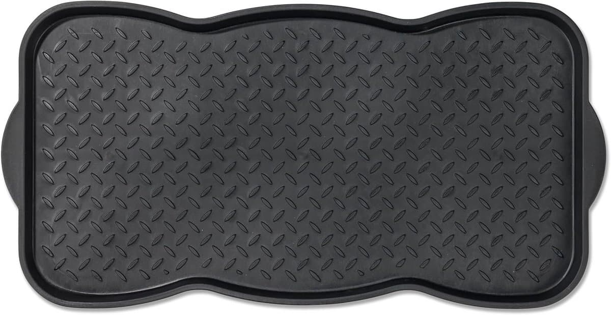 Schoen lekbak voor binnen en buiten - Onderlegplaat voor schoenen en huisdieren - Zwart 38x75 cm — afbeelding 1