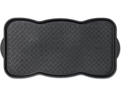 Schoen lekbak voor binnen en buiten - Onderlegplaat voor schoenen en huisdieren - Zwart 38x75 cm