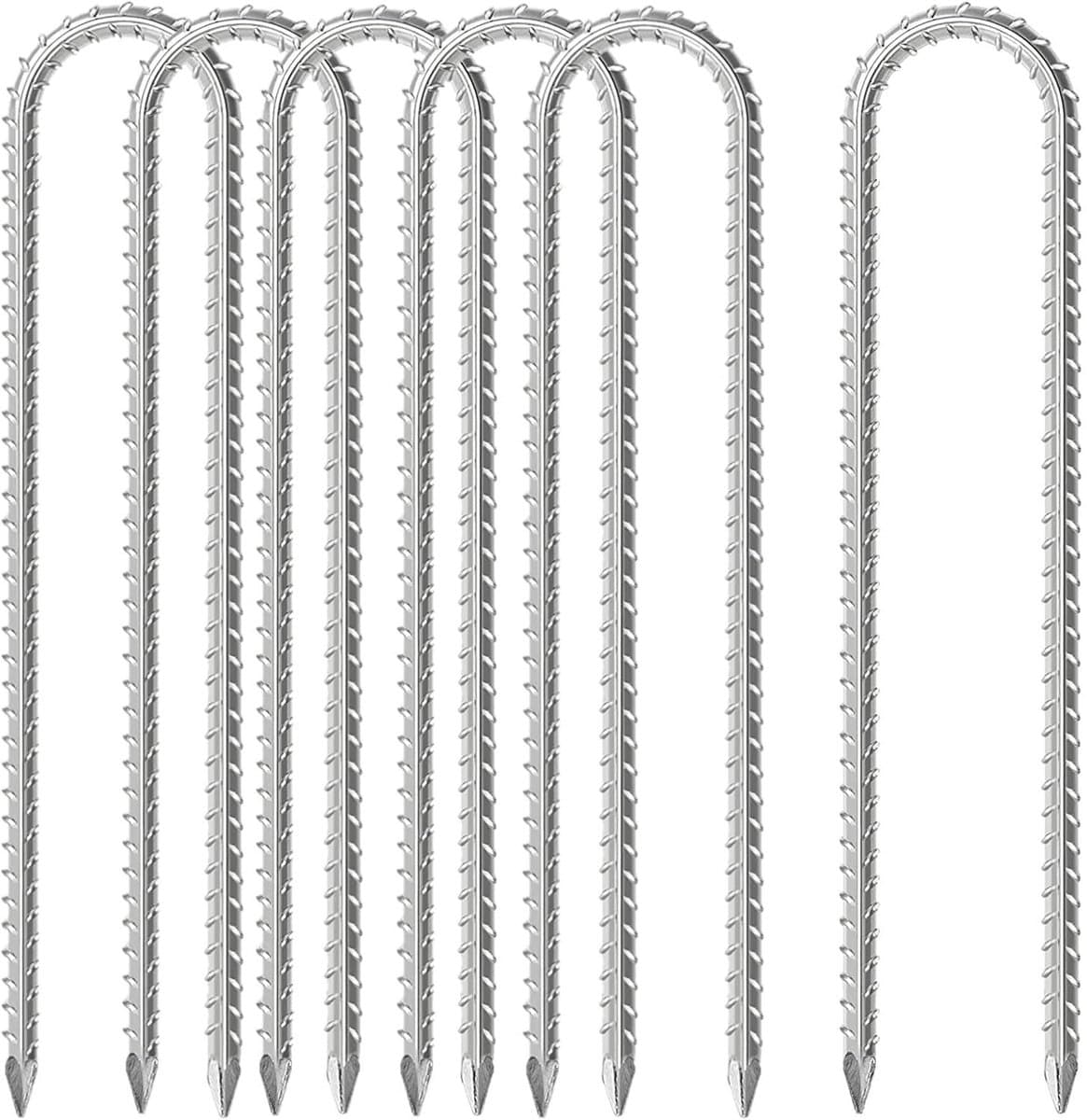 Unyqoos® Set van 6 robuuste U-vormige grondankers voor tenten en trampolines — afbeelding 1
