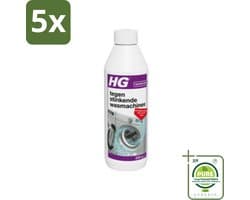 5 x HG - Tegen Stinkende Was - Verwijdert Aanslag Door Vuil & Zeep - 550 g - Grootverpakking - Wasmachine Reiniger - Wasmachine Schoonmaken - Wasmachine Geur - Wasmachine Stinkt - Wasmachine Onderhoud