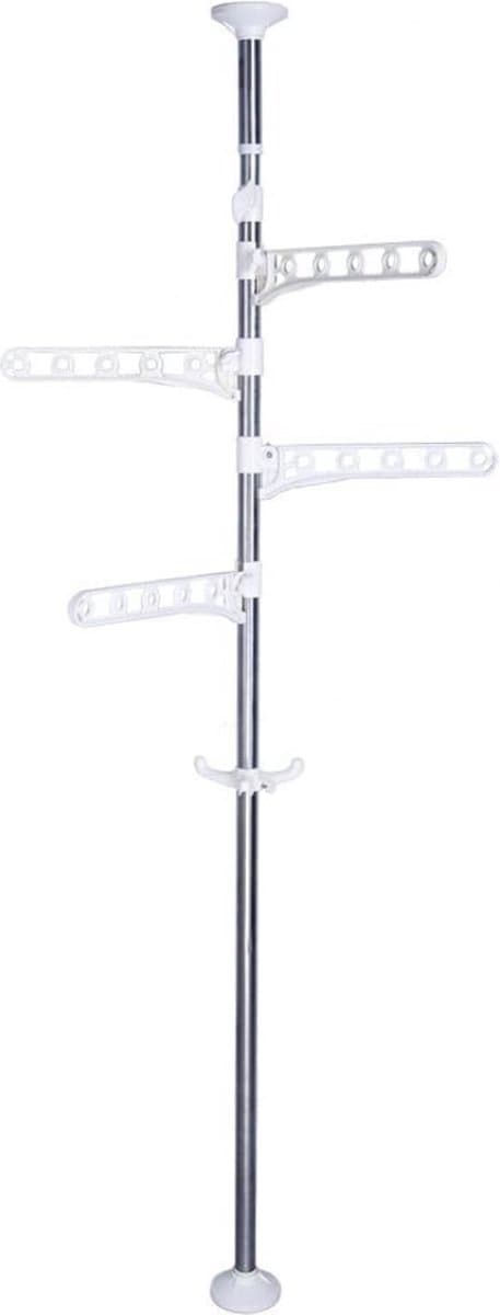 Zylo® Droogtoren 4 Verdiepingen - Droogtoren - Droogrek - In Hoogte Verstelbaar - Metaal - 18x86x8cm - Grijs — afbeelding 1