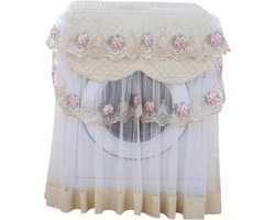 Wasmachine hoes - Droogmolenhoezen - Wasmachine beschermer - Wasmachine cover - Wasdroger beschermhoes - Droogcombinatiehoes - rol stofkap - 60 * 60 * 85 CM - kant ruche bloemen - Voor De Meeste Voorlader Wasmachines En Buitendrogers