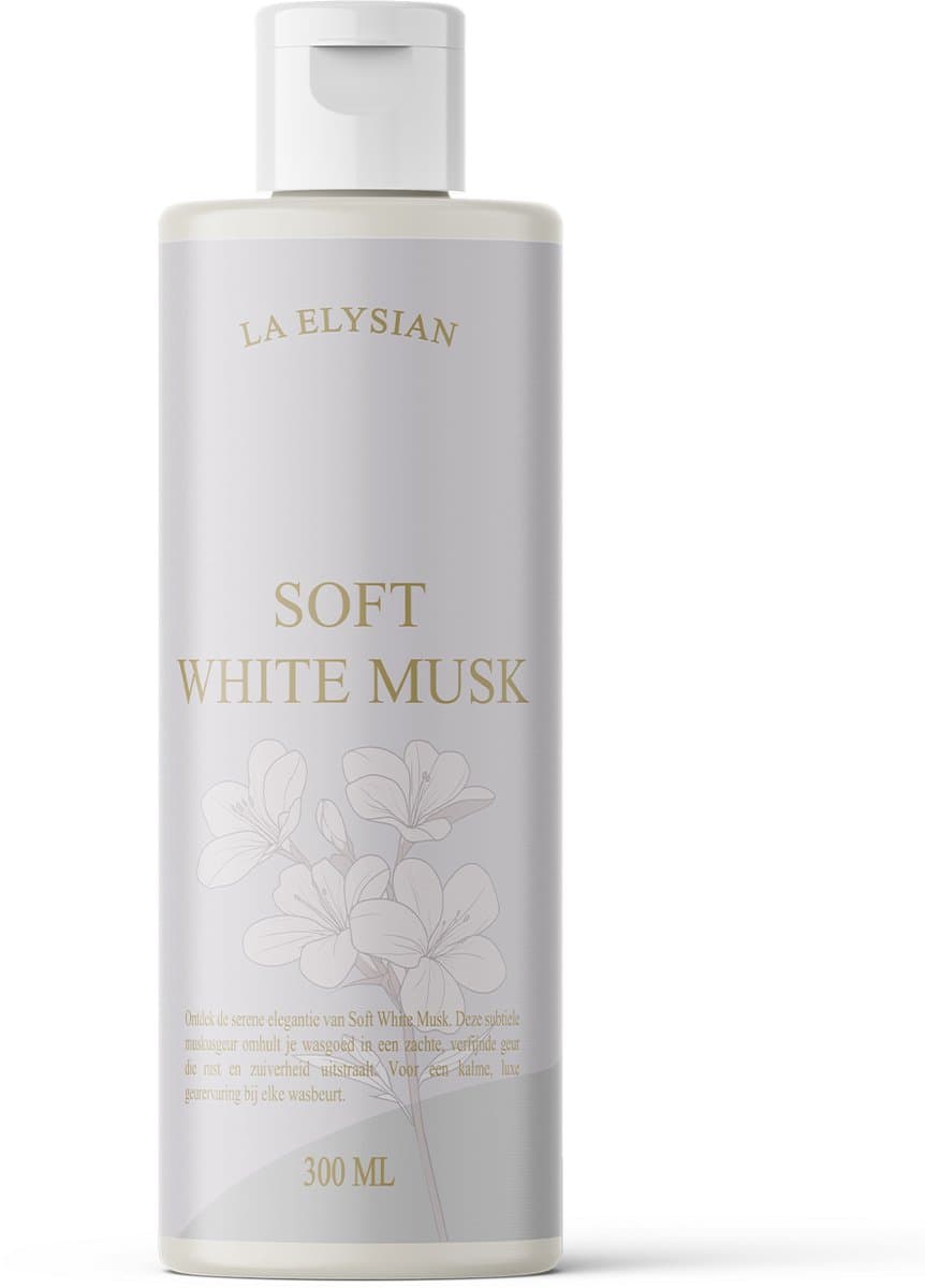 La Elysian Soft White Musk Wasparfum – 300ml - 60 Wasbeurten - Inclusief Maatbeker — afbeelding 1