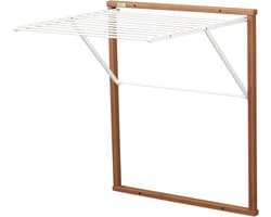 Wandwasrek van hout - inklapbaar - 65 meter lijn - Kerrie-kleurig - AR-It il Cuore del Legno