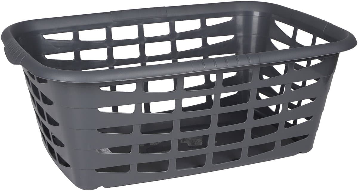 5Five Kunststof wasmand - grijs - 40 liter - 66 x 45 x 24 cm - manden voor wasgoed — afbeelding 1