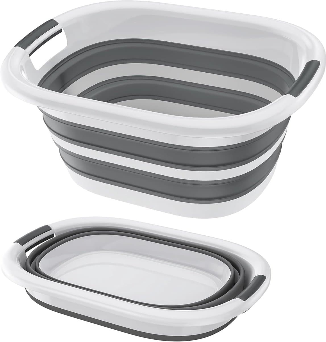 NAIZY Wasmand, opvouwbaar, 40 liter, wasverzamelaar, wasbak van kunststof met 2 handgrepen, draagbaar, inklapbaar, ruimtebesparend, bewaardoos voor kleding, speelgoed en camping — afbeelding 1