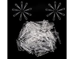 Mini Kledingknijpers - Plastic Clips - Kleding Organiseren - Tanden Ontwerp - 300 Stuks - Transparant