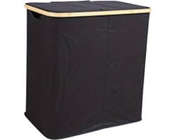 Bovista Wasmand 2 Vakken - Wassorteerder - Laundry Basket - Bag - Zwart - 100 Liter