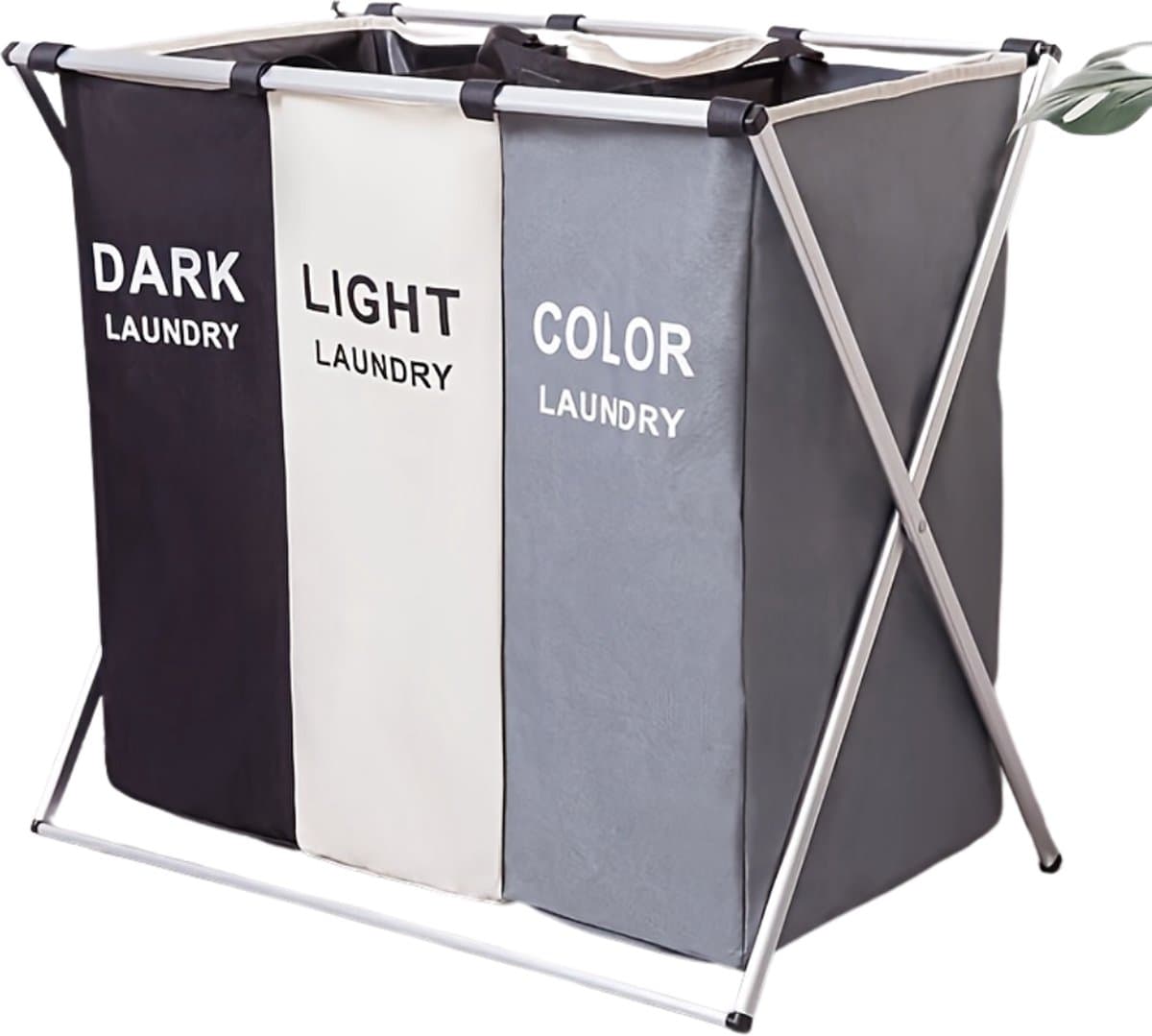 Bovista Laundry Bag - Wassorteerder 3 Vakken - Wassorteerder - Wasmand 3 Vakken - Laundry Basket — afbeelding 1