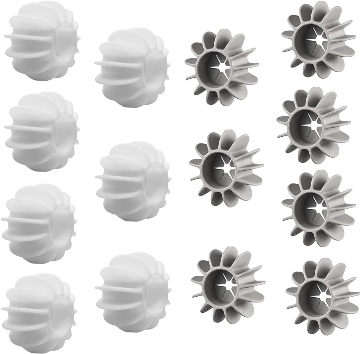 Store_7 - Drogerballen - Anti-rimpel wasballen - Verbetert wasresultaat - Wit en grijs - Duurzaam en effectief - Geschikt voor alle kleding - 14 stuks — afbeelding 1