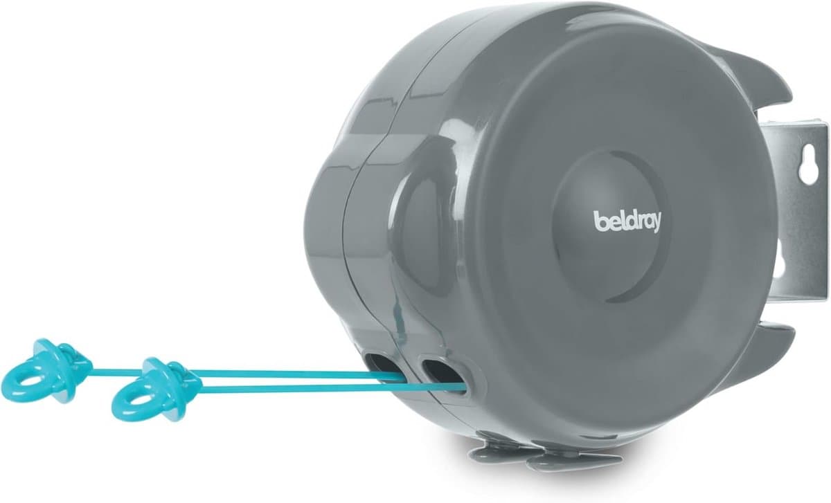Waslijn Uittrekbaar - Drooglijn Buiten - Ruimte Besparen - Anti-slappe Haak - 30 Meter - Wit — afbeelding 1