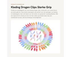 Dailygoods- Kledingpinnen 72 Stuks - Sterke Grip - Extra Groot - Antislip - Voor Binnen/Buiten - Afmetingen 8 x 4 cm - Wasknijpers