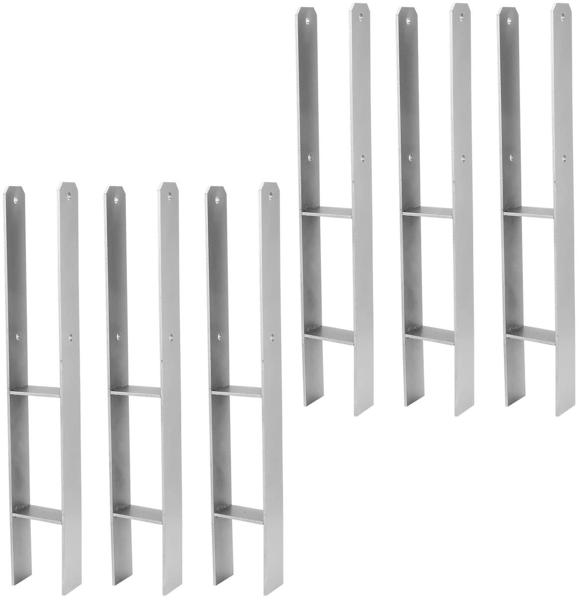 H-anker paaldrager - Paalhouder grondanker - Stabiele Houtconstructies - Verhoogde Materiaaldikte - 600 mm lengte - Verzinkt — afbeelding 1