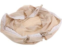 Stoffen Mand Voering - Wasmand Inzetstuk - Opbergen en Decoreren - Verbeterde Luchtcirculatie - 40x35x30cm - Beige