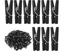 Mini houten knijpers - 100 stuks natuurlijke wasknijpers voor foto clips en DIY decoratie