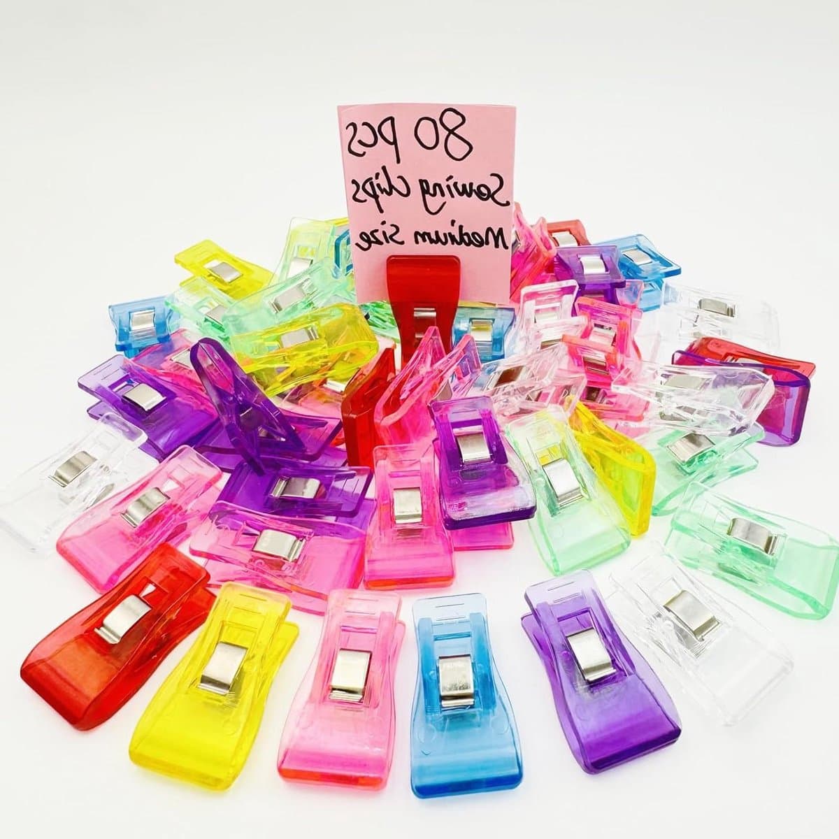 Naaiclips - Quiltclips Stofclips - Naaien Knutselen - Geen Gaatjes - 83 stuks - Veelkleurig — afbeelding 1