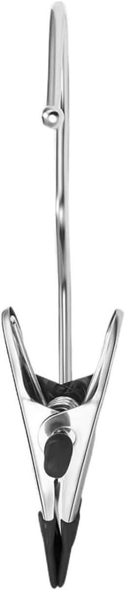 Wasknijpers Clips - Kledinghangers Haken - Kleding Drogen - Roestvrijstalen Constructie - 20 stuks - Zwart — afbeelding 1