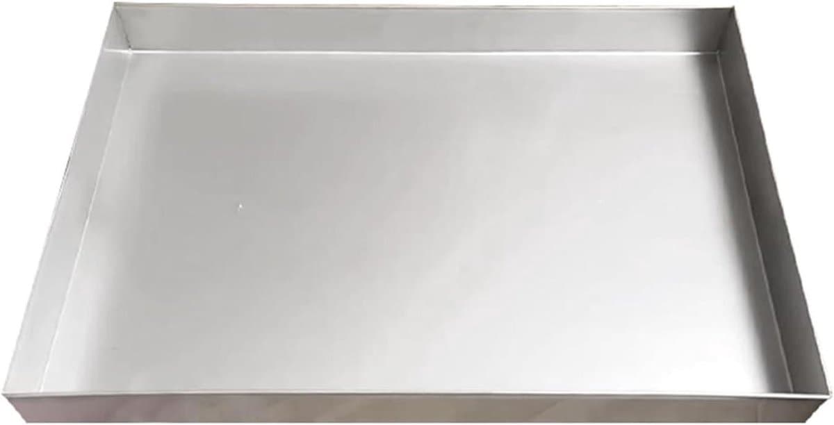 Opvangbak Wasmachine - Lekbak Metaal - Apparaat Beschermen - Roestvrij Staal - 80x60cm - Zilver — afbeelding 1