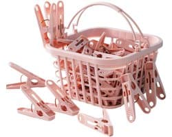 Wasknijpers - Waslijnclips - Kleding Ophangen - Winddicht Ontwerp - 30 Stuks - Roze