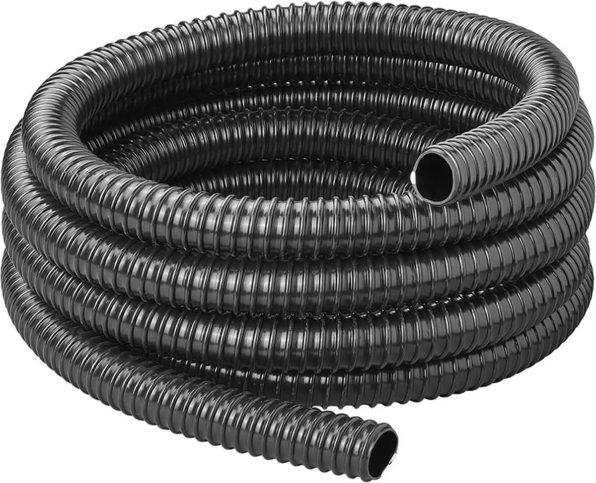 ProPlus Afvalwaterslang - 5 m - Afwatering - Temperatuurbestendig - Flexibel en Uittrekbaar - ø 25 mm - Voor het Geleiden van Afvalwater vanuit caravans/campers, vijvers en zwembaden - Afvoerkanaal - Zwart — afbeelding 1