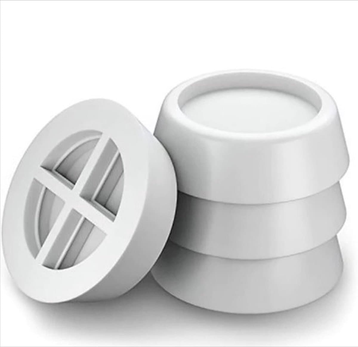 *** 4 Trillingsdempers Wasmachiine en Droger - Geruisloze Waservaring - Set van 4 stuks in stijlvol wit - Stil en Stabiel van Heble® *** — afbeelding 1