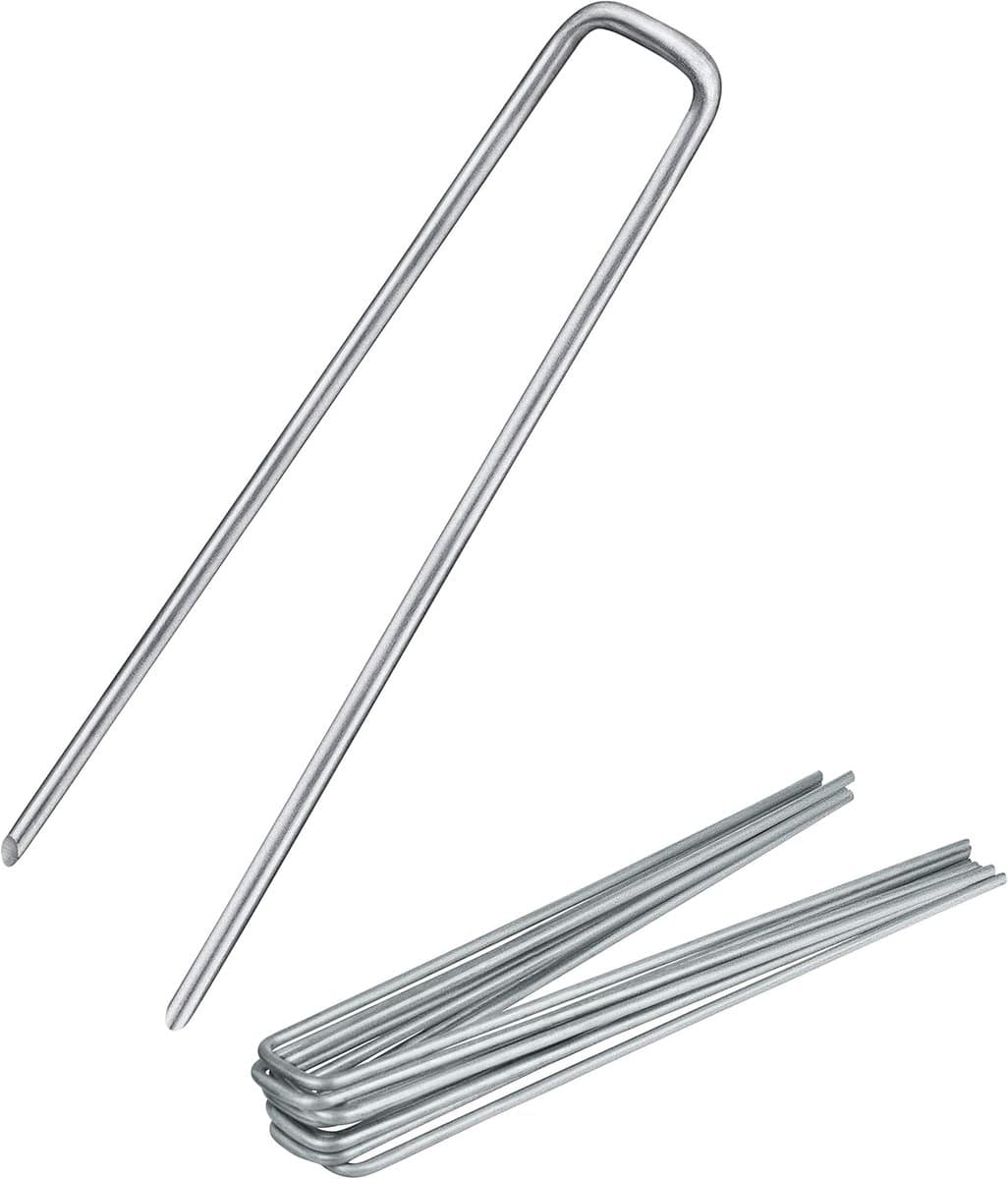 Grondankers Gegalvaniseerd Staal - Grondpennen Haringen - Tuin Bevestigen - Extra Lange Stevige Grip - 200x25x38 mm - Zilver — afbeelding 1