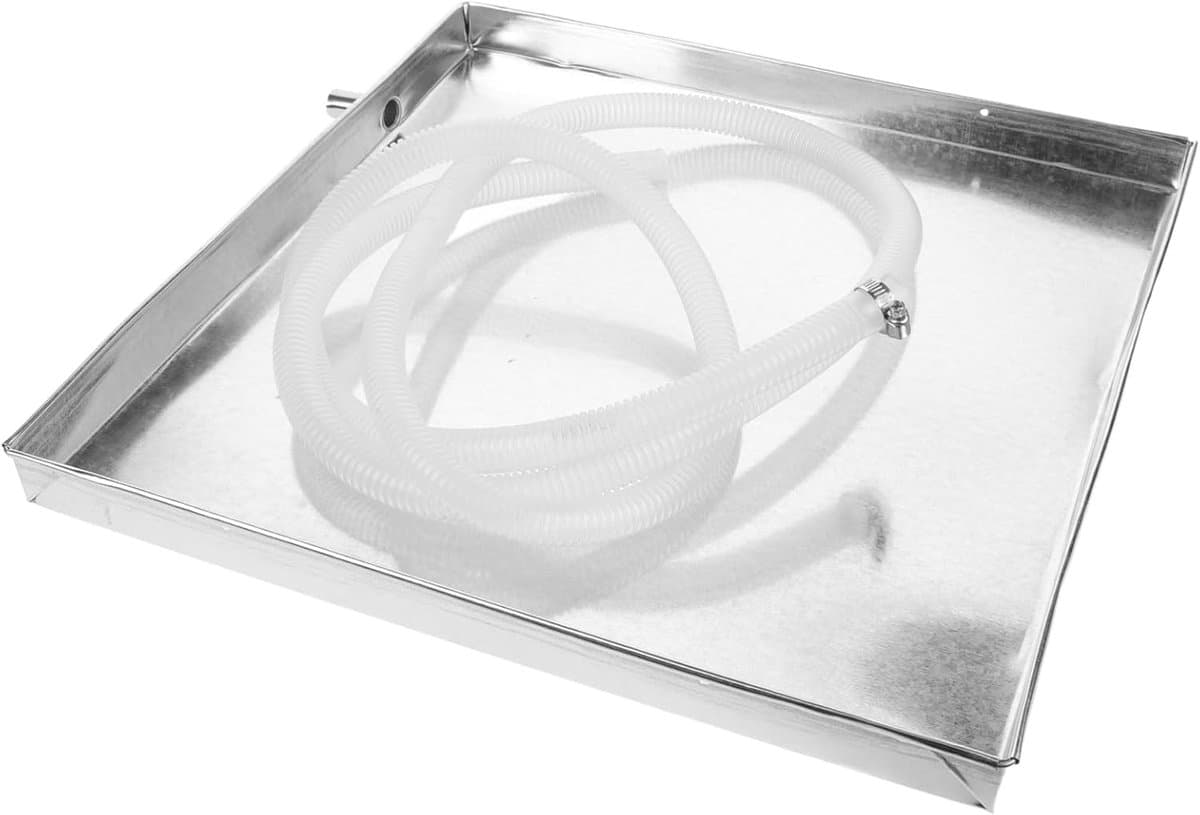 Airco Lekbak - Condensbak Roestvrijstaal - Buitenunit Opvang - Universele Vierkante Bak - 40x40cm - Zilver — afbeelding 1