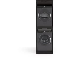 Wasophoogte® Wasmachine Kast Berlin - Wasmachine verhoger - Wasmachine ombouw - 700(D)*665(B)*2110(H) mm - Zwart