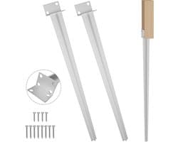 2x Grondhulsset Grondanker Paalhouder 83x60x700 mm – Verzinkt Staal – Zonder Beton – Voor Schutting, Pergola, Carport & Tuinhuis – Zilver