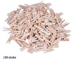 Knaak Mini Wasknijpers 50 stuks - 2.5 cm - Hout - Fotoknijpers - Voor Knutselen, Decoratie & Foto’s