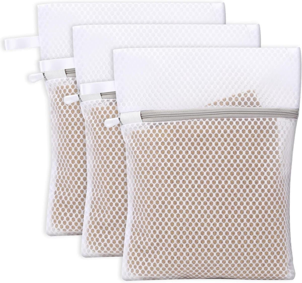 Ynkkvre - Set van 3 Waszakken - Mesh / Honingraat - Lingerie Waszakken met Ophanglus - Fijn Waszakje voor Ondergoed, Beha’s, Sokken, Babykleding en Maskers — afbeelding 1