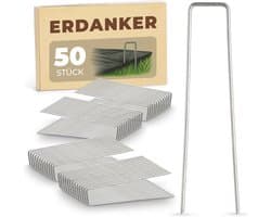 Novatool haringen grondankers 150x30x3mm 500 stuks, roestvrij, duurzaam & extreem stabiel, grondnagels, grondhaken, grondverankering, voor tent, tuin, onkruidbestrijdingsdoek, landschapsarchitectuur