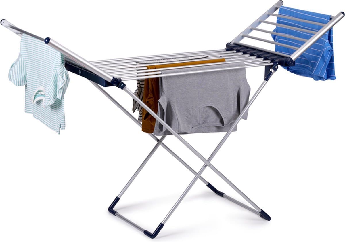 Dirt Devil Elektrisch Droogrek met Verwarming 230W - Staand Wasrek Inklapbaar met 12M Droogruimte - IPX1 Waterbestendig Wasdroogrek - 147 x 54 x 94 cm - Aluminium — afbeelding 1